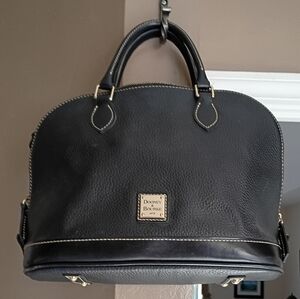 Dooney & Bourke Black Pebbled Leather Satchel